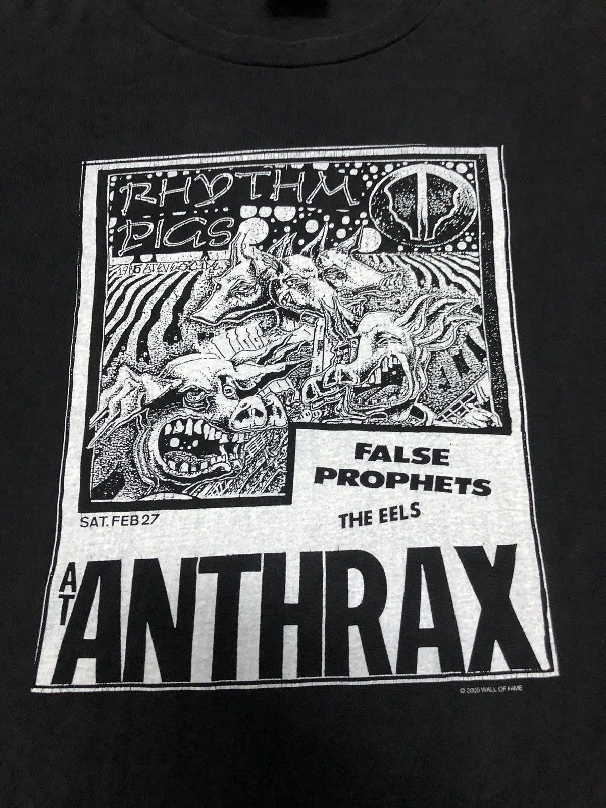 Band Tees × Vintage Vintage 2005 Anthrax Band Rythm Pigs Tshirt by Hall Of Fame Size US L / EU 52-54 / 3 - 2 Thumbnail