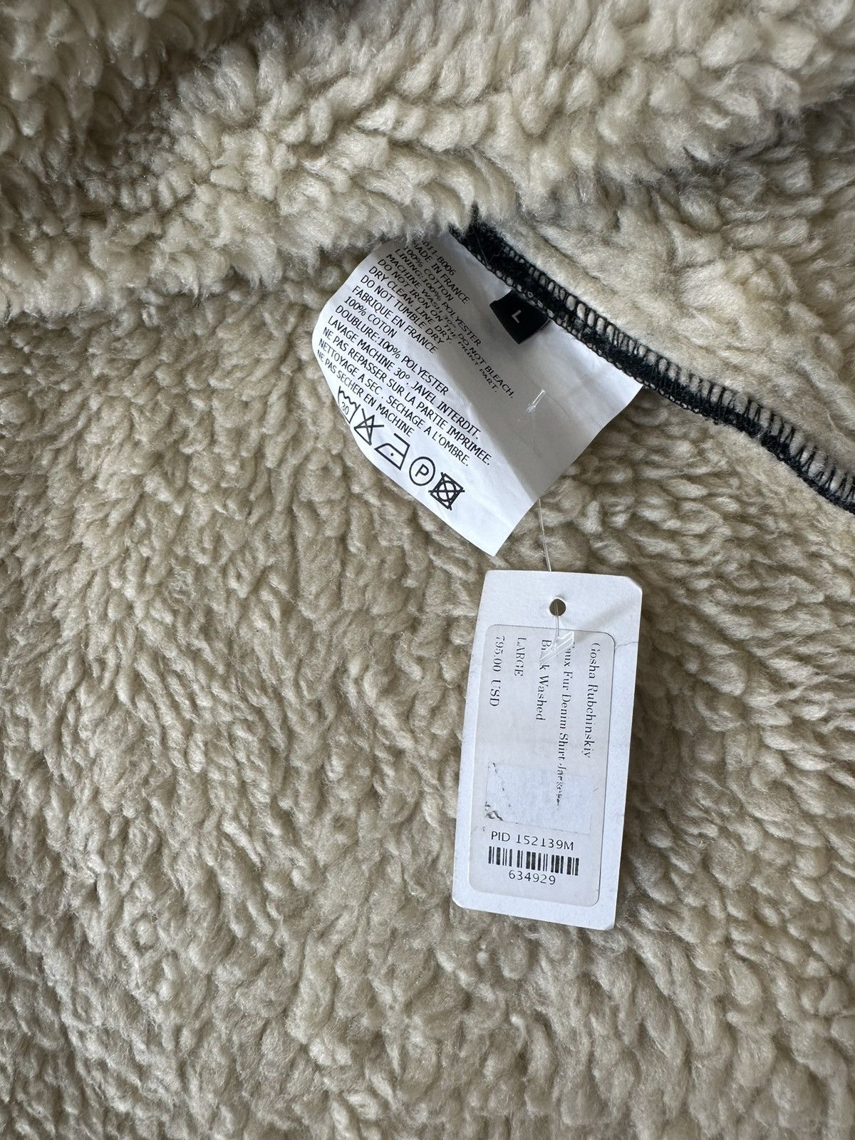 Gosha Denim Sherpa Fur Lined Denim Jacket