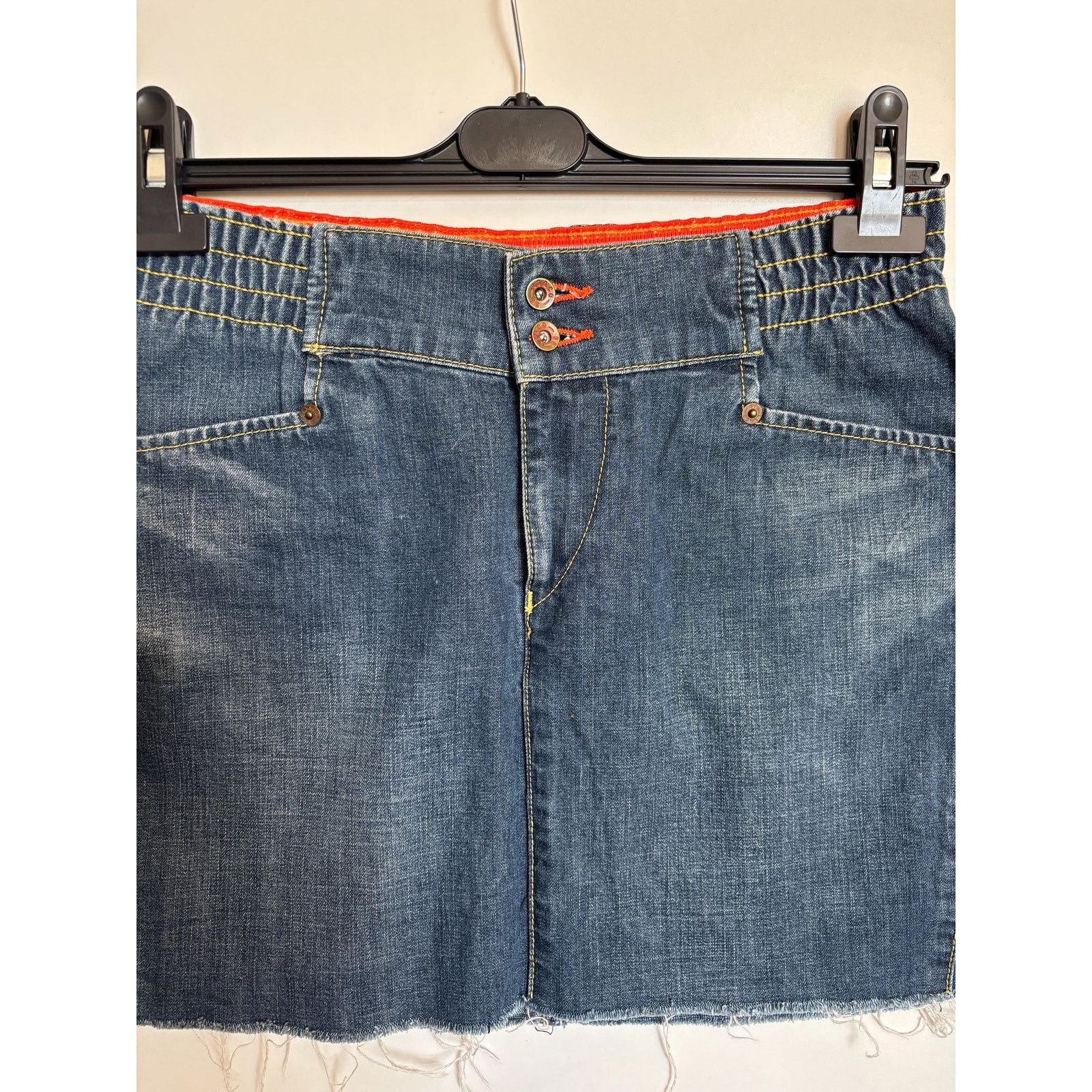 Levi's Levi's Red Skirt Y2K High Waist Orange Stitch Size S/M Size 27" / US 4 / IT 40 - 5 Thumbnail