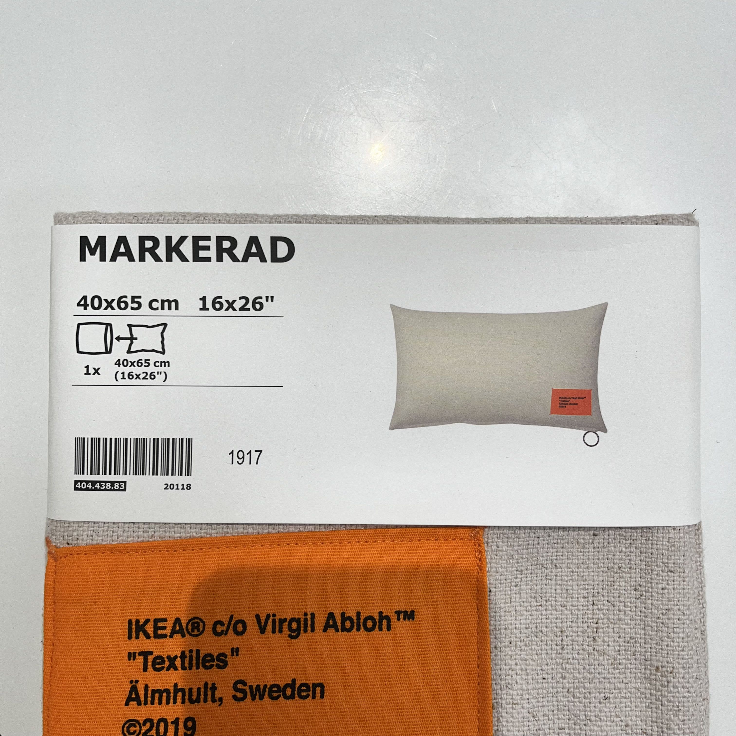 Ikea × Off-White × Virgil Abloh Virgil Abloh x Ikea Markerad Cushion Cover Beige Size ONE SIZE - 4 Thumbnail
