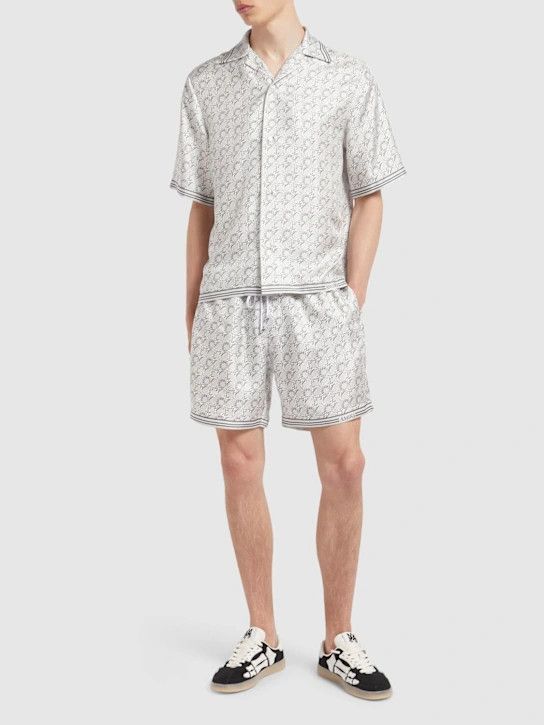 Amiri o1lsvrm0425 MA Quad Silk Shorts in Asphalt Size US 34 / EU 50 - 3 Thumbnail