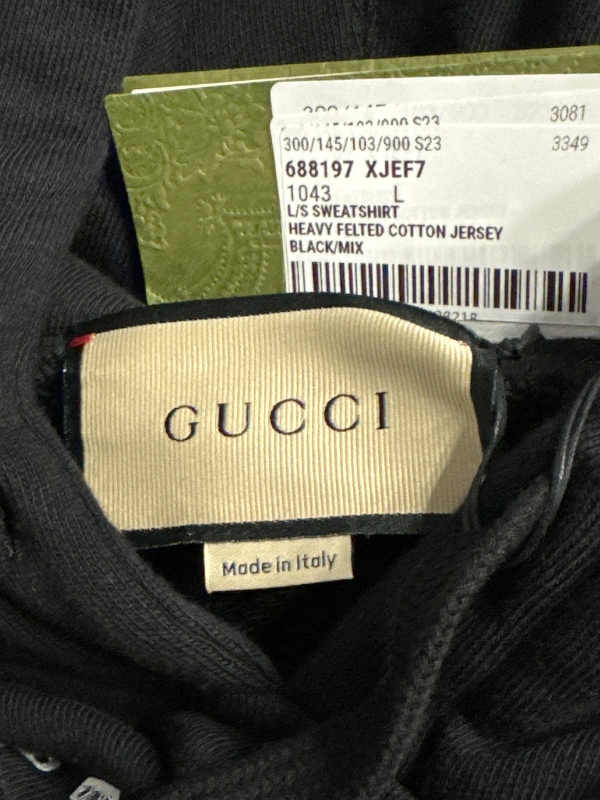 Gucci GUCCI BLACK CROPPED HOODIE Size L / US 10 / IT 46 - 12 Thumbnail