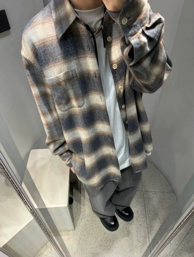 Our Legacy our legacy size 48 24fw flannel plaid long-sleeved shirt 2 Size US M / EU 48-50 / 2 - 8 Thumbnail