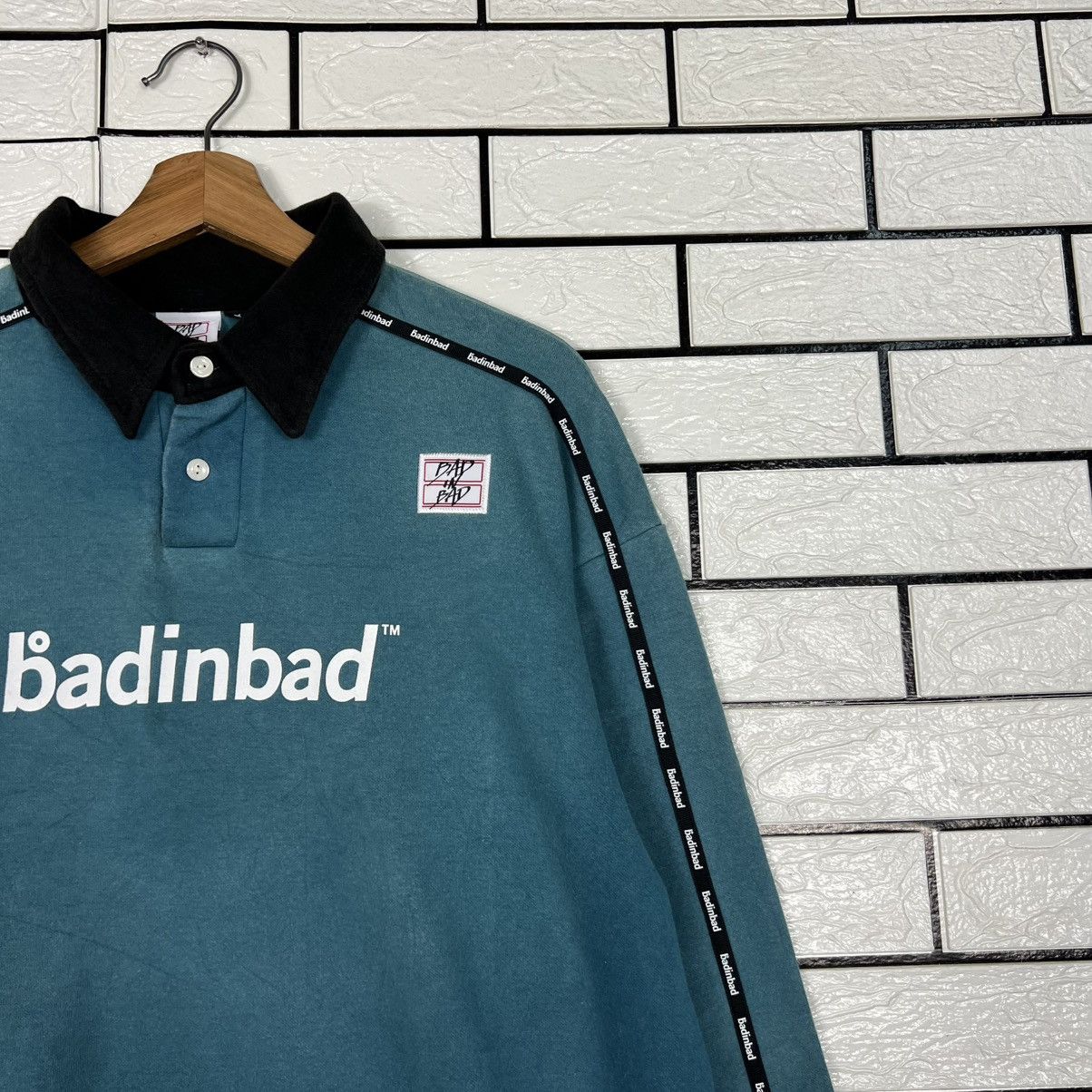 Vintage BAD IN BAD Big Logo Collared Sweatshirt #4181-C191 Size US M / EU 48-50 / 2 - 9 Thumbnail