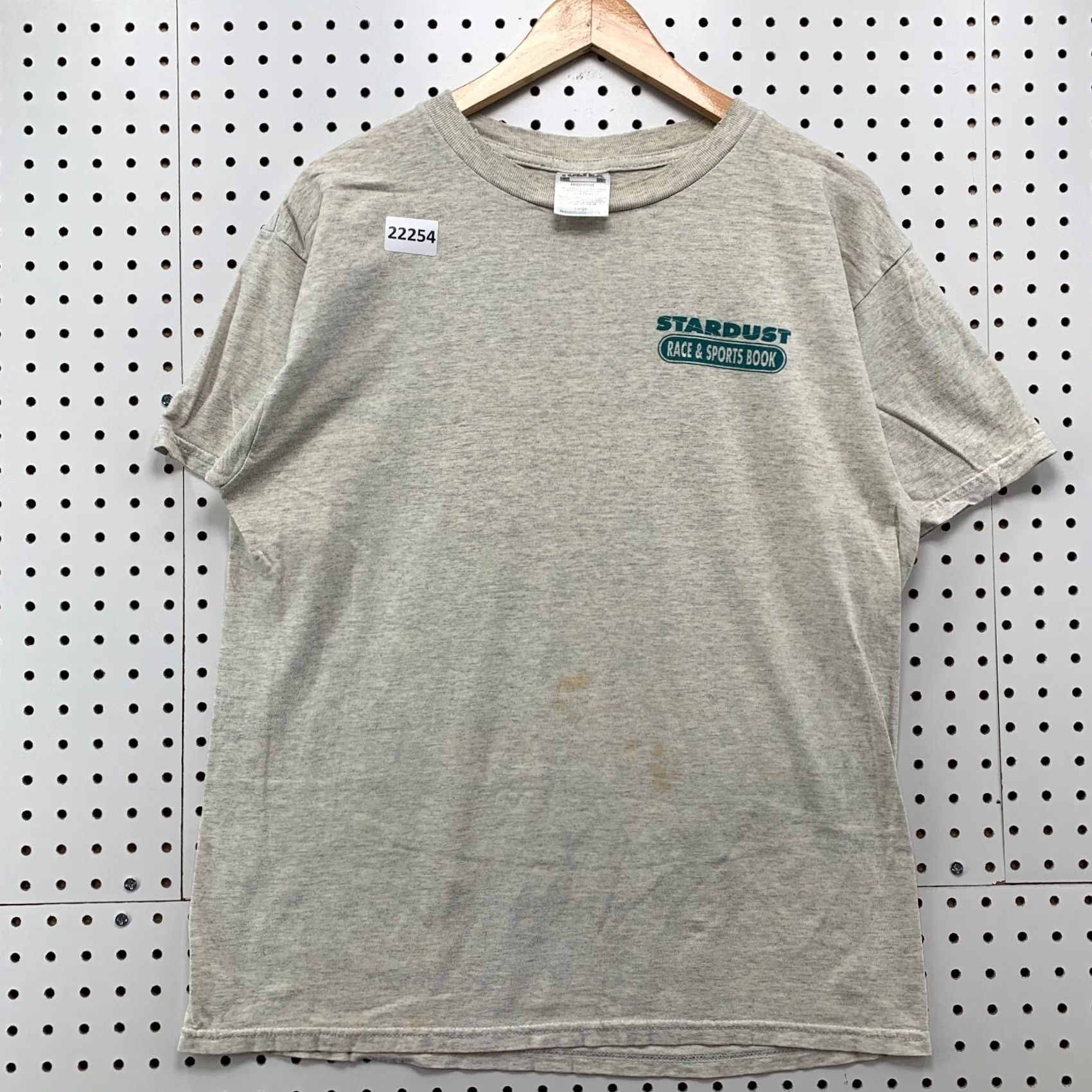Tultex VINTAGE Stardust Sports Book Shirt Gray Catch The Fever Adult Large 21x27.5 Tultex Short Sleeve Crew Neck Cotton Blend 90s Sports Mens Size US L / EU 52-54 / 3 - 2 Thumbnail
