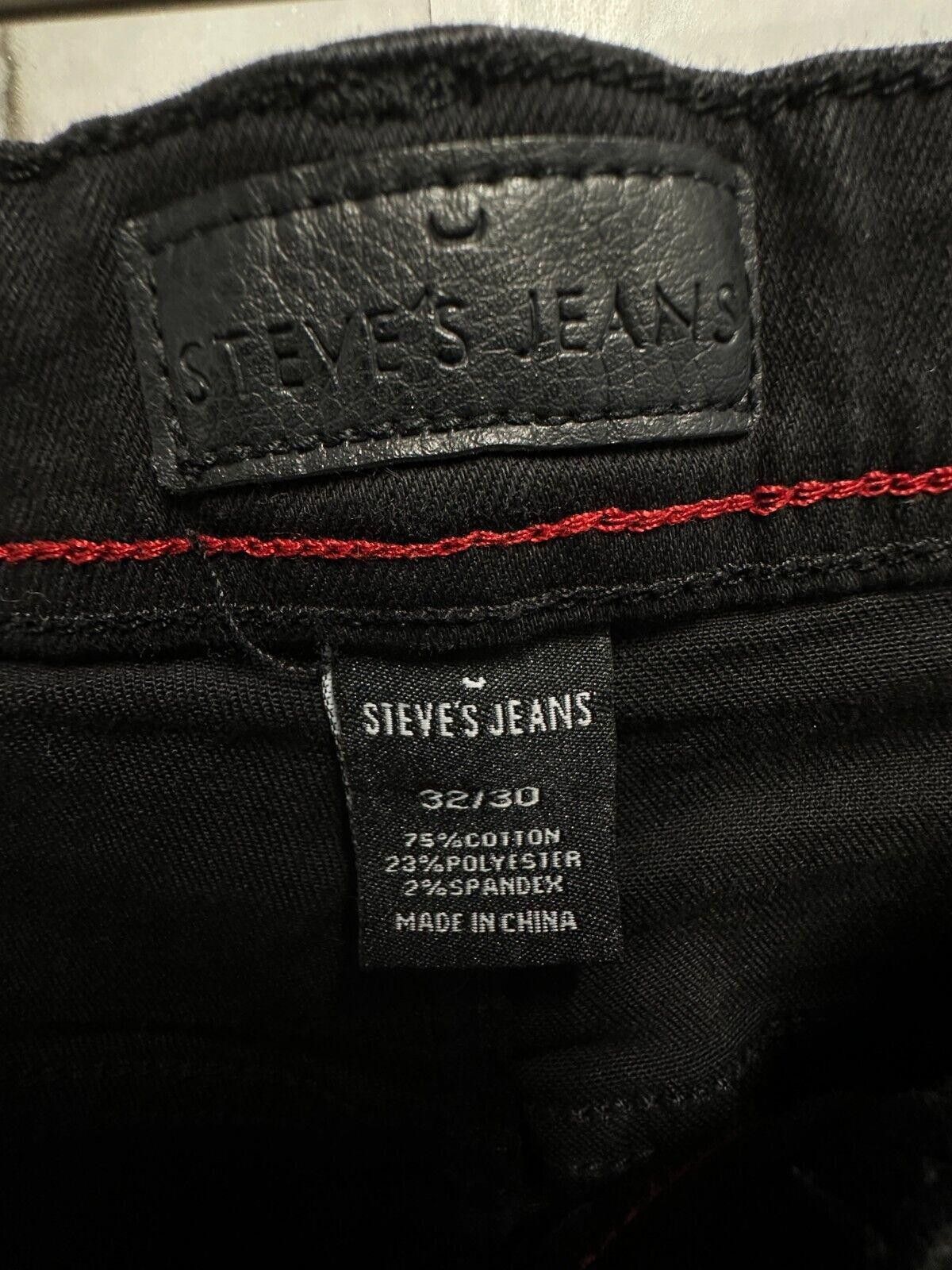 Designer Steve’s Jeans Denim Black Jeans Men size 32 x 30 Size US 32 / EU 48 - 5 Thumbnail