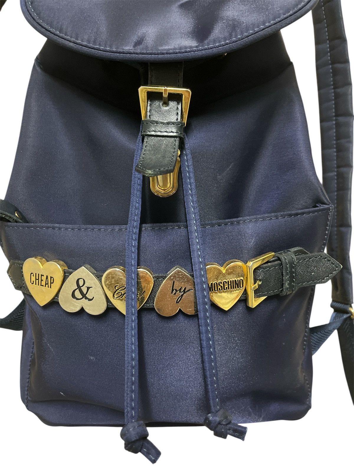 Moschino Vtg Mochino Backpack Navy Blue Size ONE SIZE - 3 Thumbnail