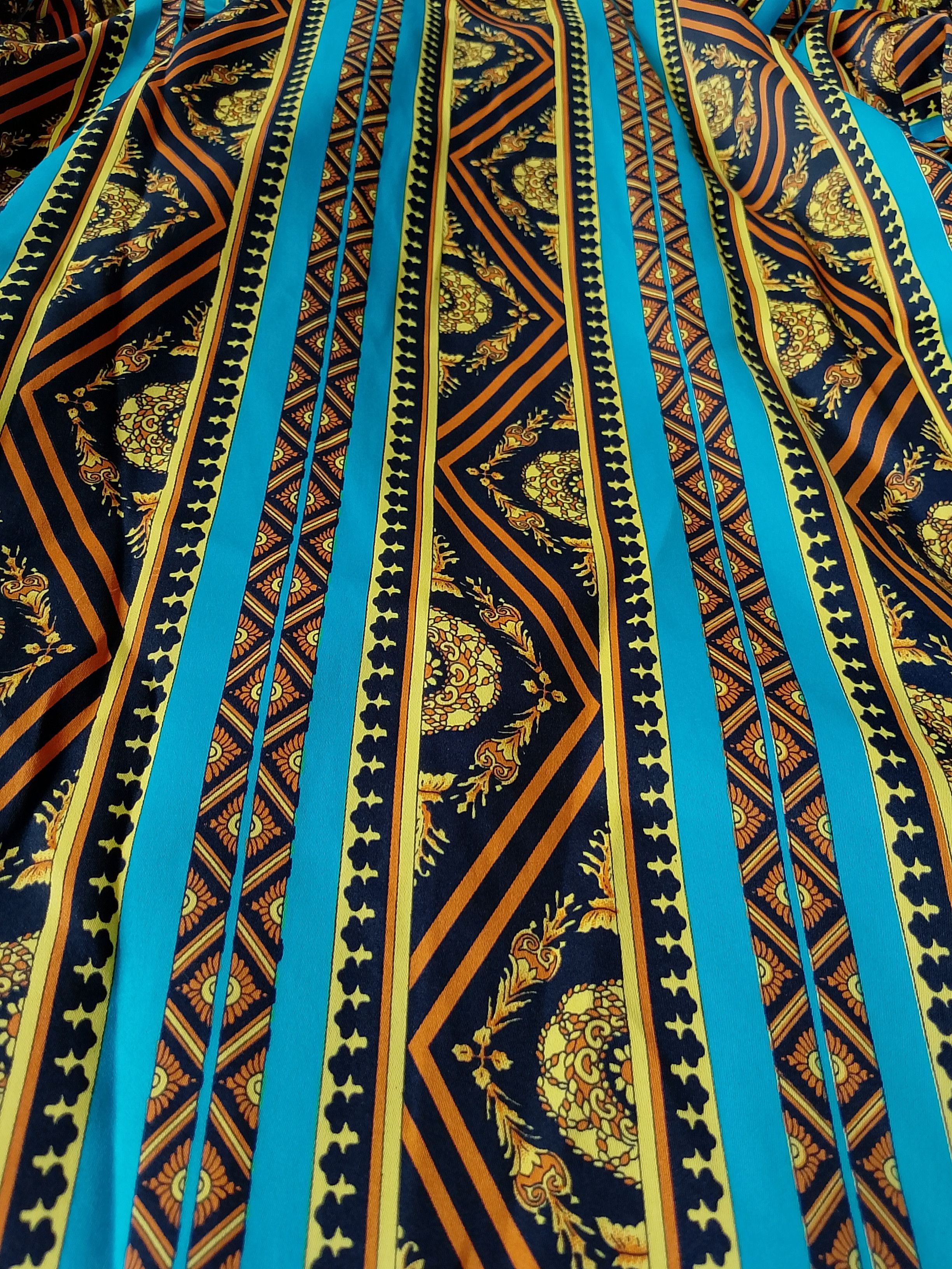 Vintage Vintage Sambalpuri Ornate Turquoise & Gold Kurta Shirt Size US L / EU 52-54 / 3 - 7 Thumbnail