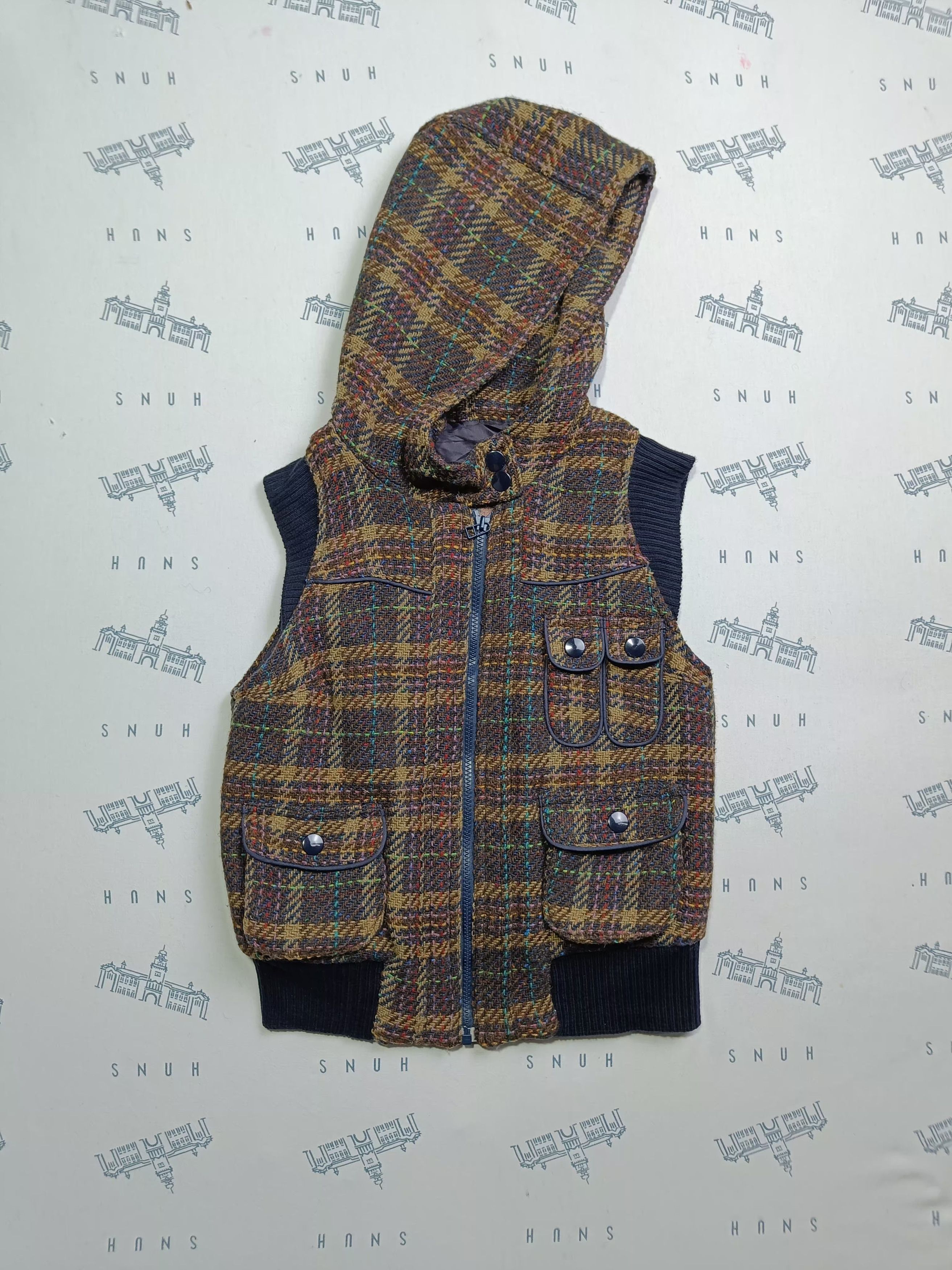 Zara Vintage ZARA Sleeveless Hoodie Coloured Knit Jacket Size US S / EU 44-46 / 1 - 4 Thumbnail