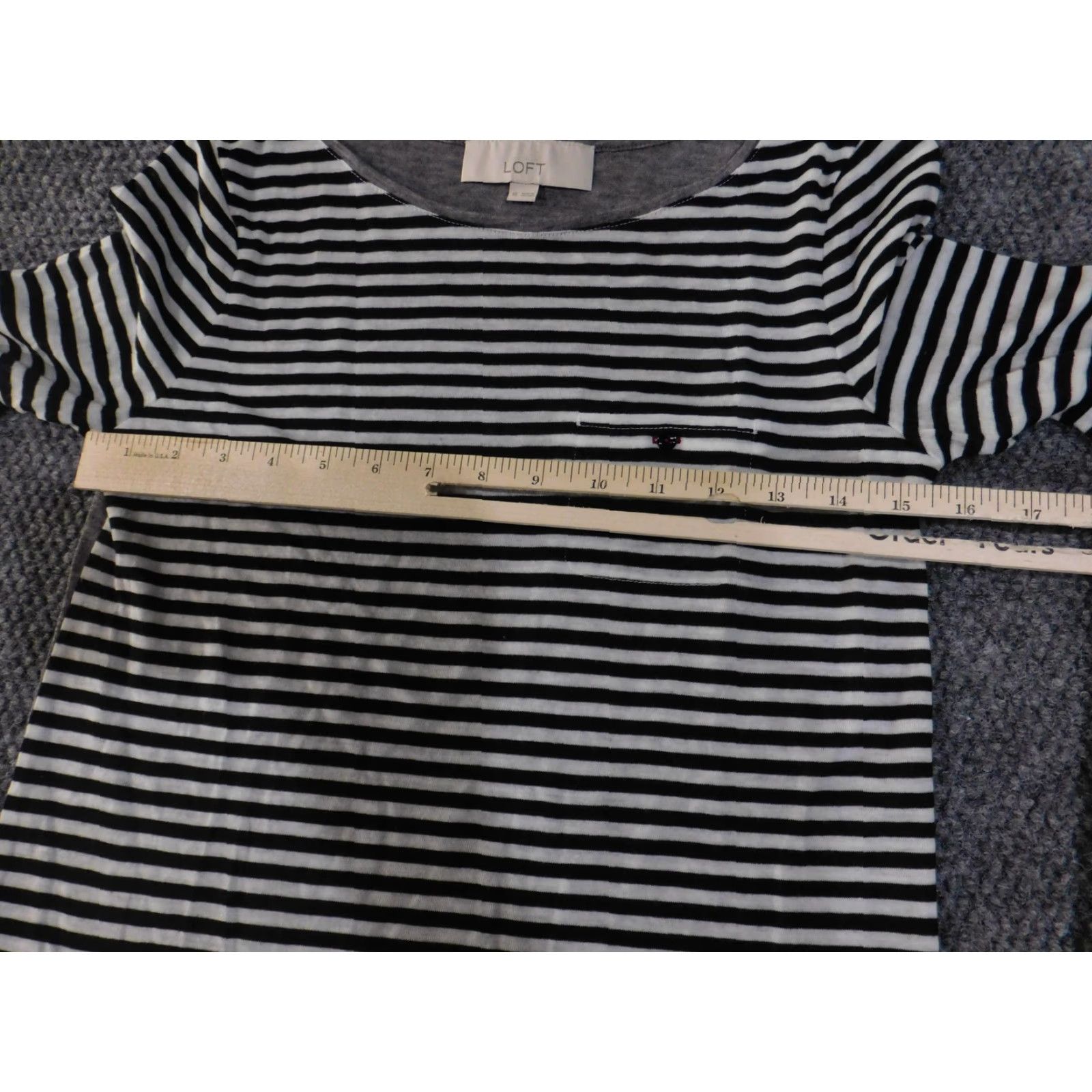 Loft Ann Taylor Loft Shirt Womens XS Wool Blend Striped Long Sleeve Pullover Sweater Size XS / US 0-2 / IT 36-38 - 6 Thumbnail