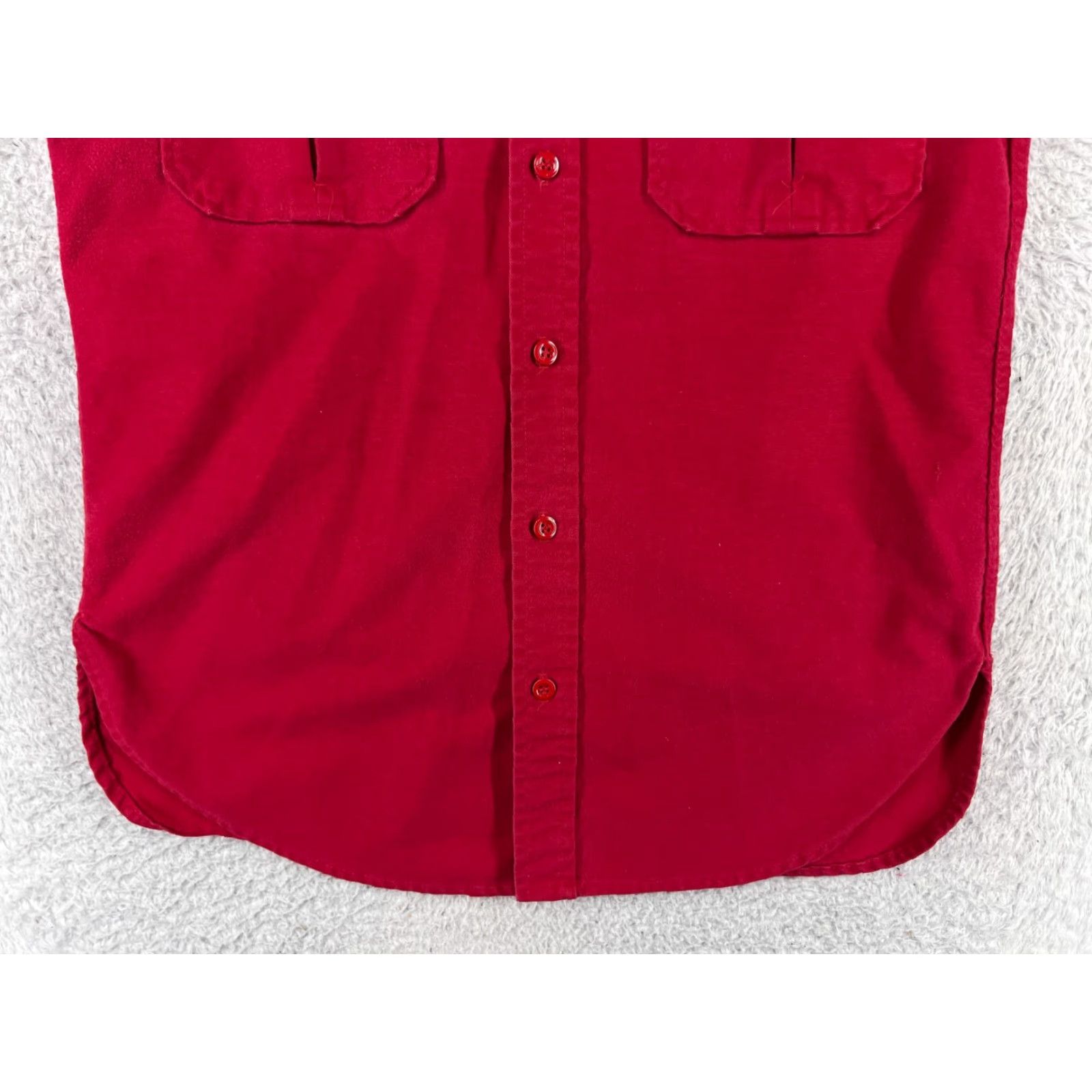 Vintage Cabela's Shirt Men Medium Red Button-Down Long Sleeve Collared USA Theme Pockets All Seasons 100% Cotton Mens Size US M / EU 48-50 / 2 - 7 Thumbnail