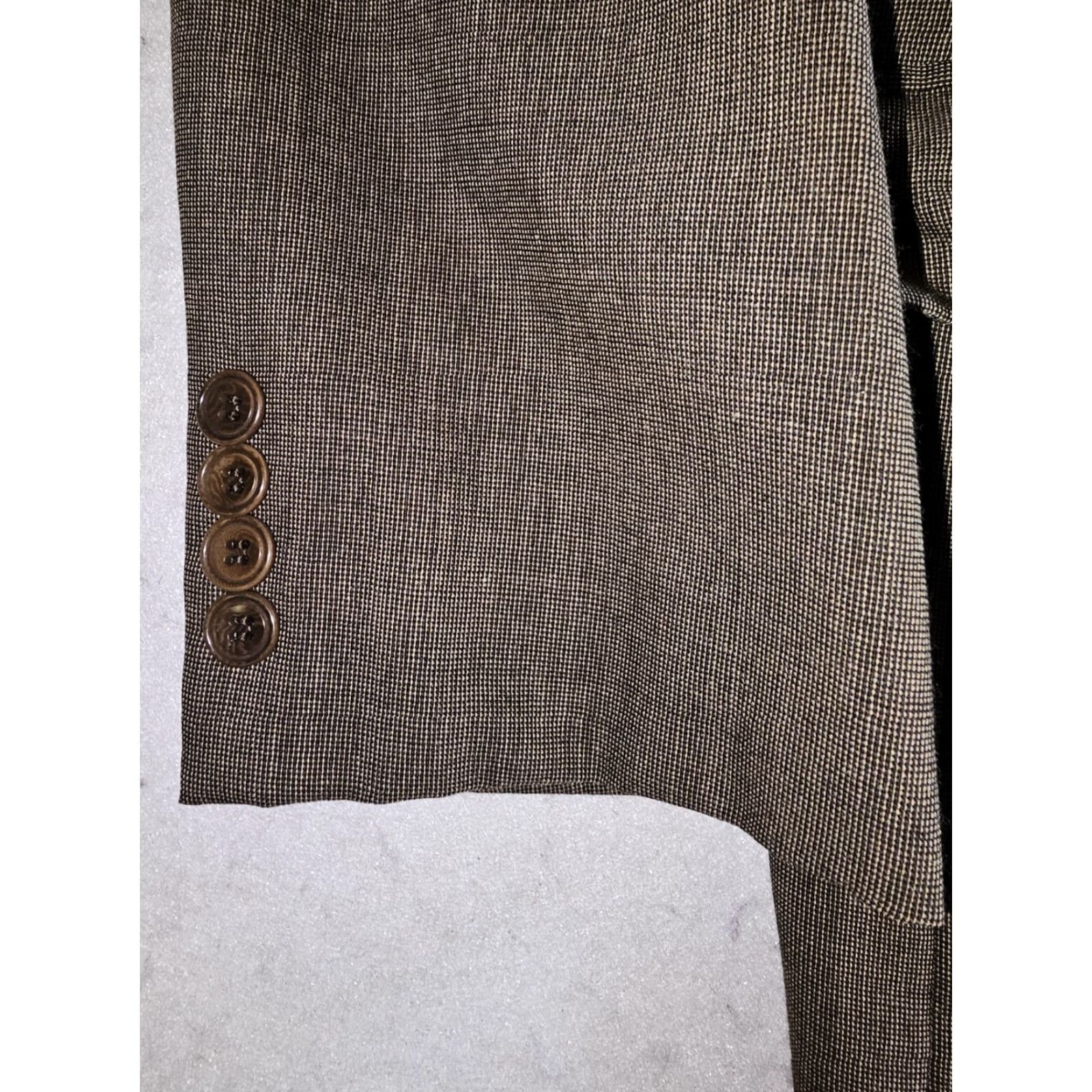Calvin Klein Calvin Klein Signature 2pc Suit Wool Blend Solid Beige Brown Size 44 Reg 36/30 Mens Suit 2 Piece Regular Classic Size 44R - 6 Thumbnail