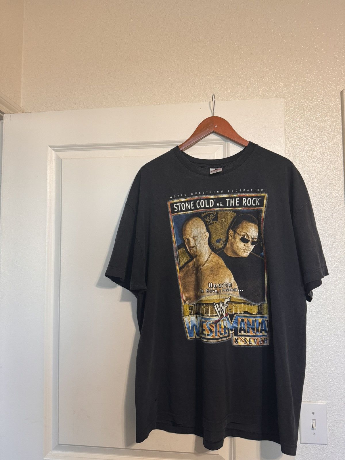 Vintage 2001 Wrestlemania Stone Cold/The Rock Promo Tshirt