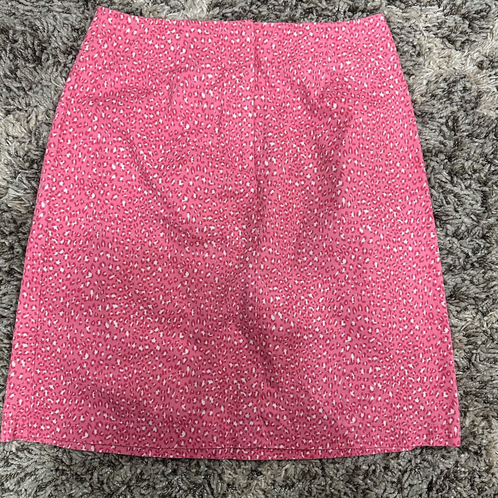 Other Vintage Pink Leopard Print Pencil Skirt 6 S Cheetah Animal Size 28" / US 6 / IT 42 - 1 Thumbnail