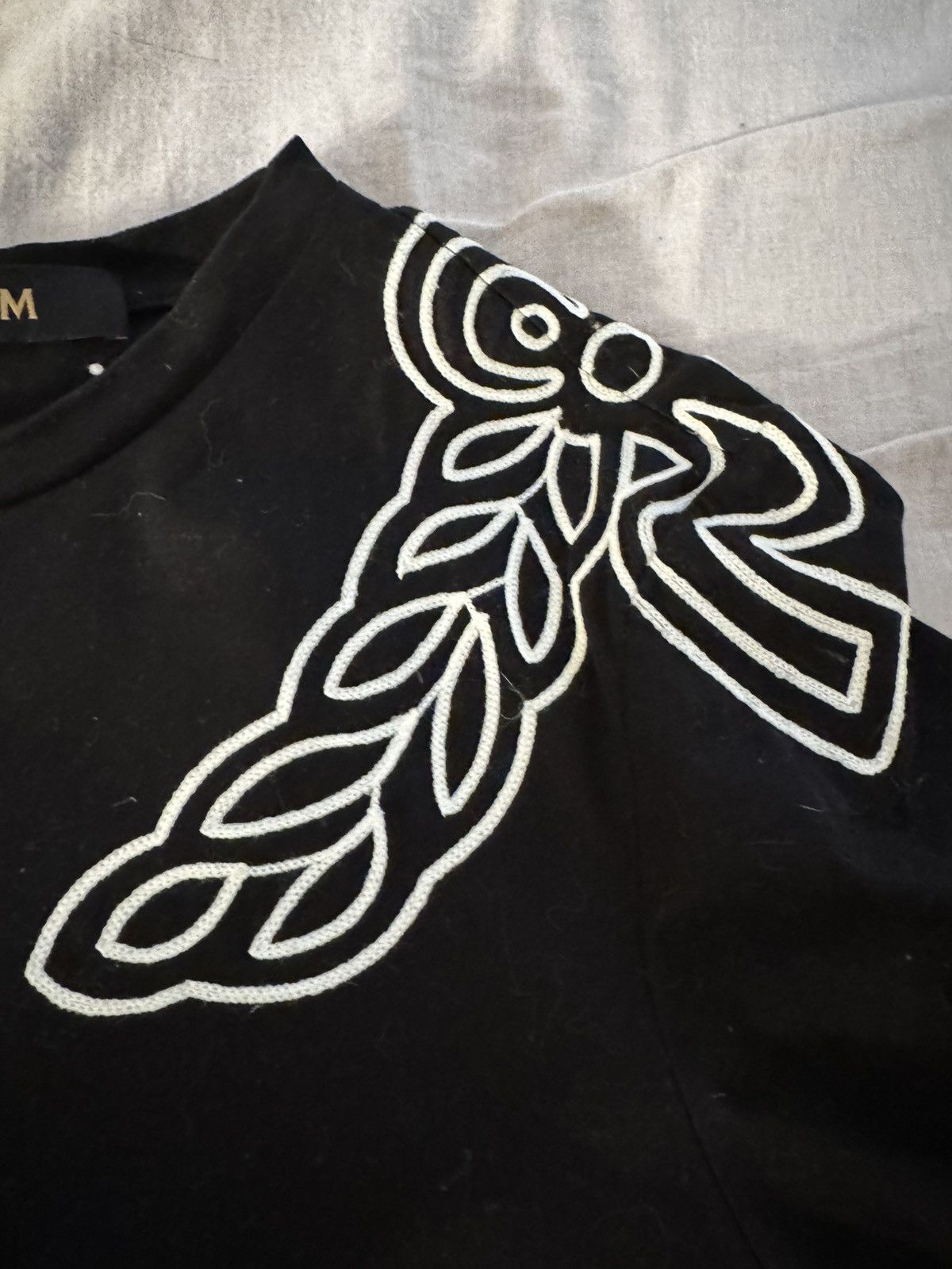 MCM MCM Men’s Black T-Shirt with Embroidered Design – Size Large Size US XL / EU 56 / 4 - 3 Thumbnail