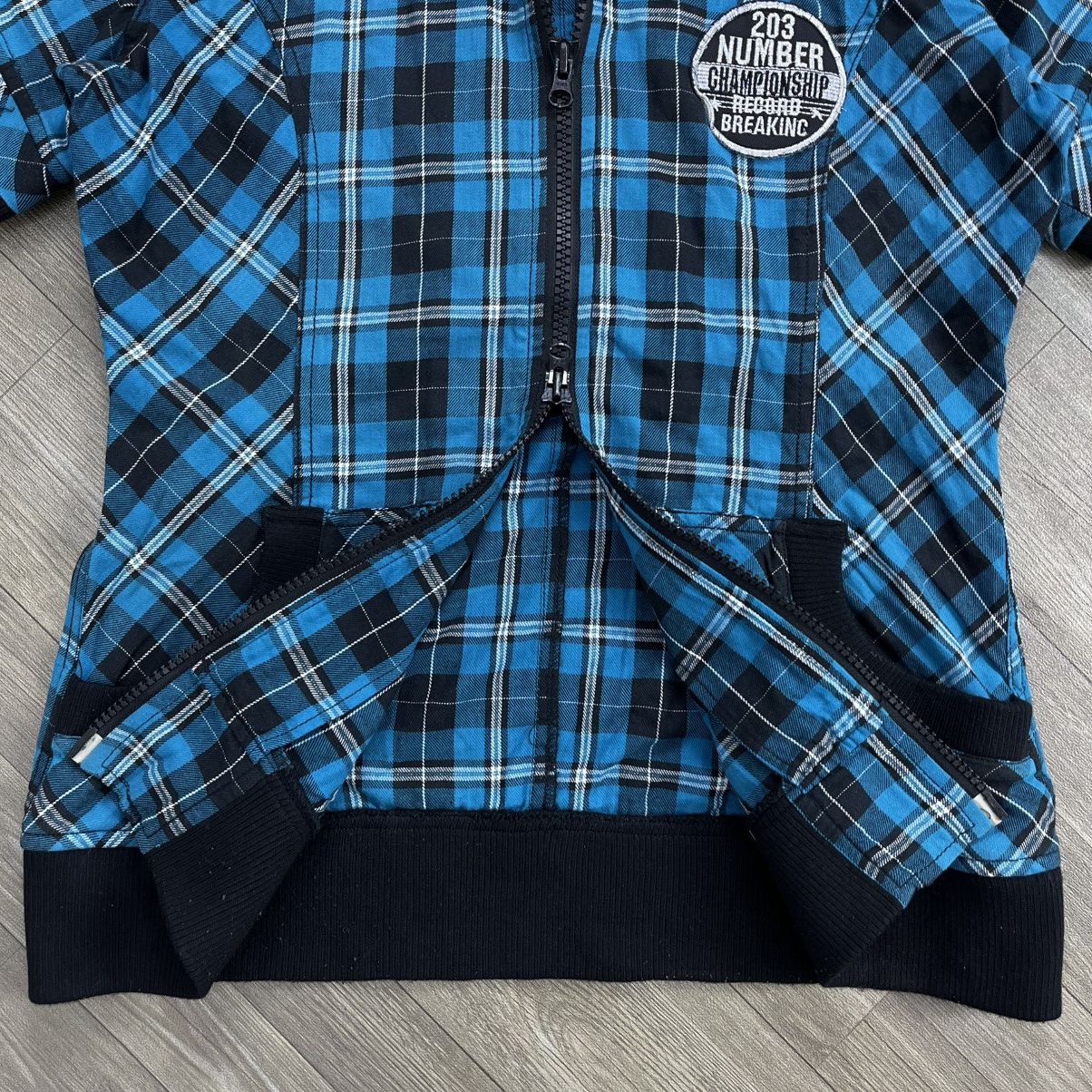 Japanese Brand 2000s Corn Flake Plaid Gothic Grunge Lgb Fur Zip Hoodie Size US S / EU 44-46 / 1 - 9 Thumbnail