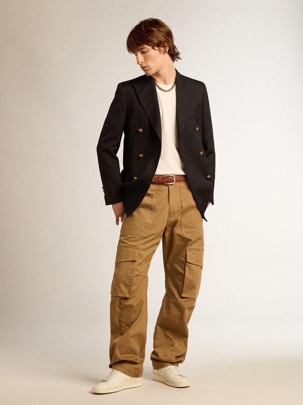 Golden Goose o1s22i1n1224 Twill Cargo Pant in Beige Size US 32 / EU 48 - 4 Thumbnail