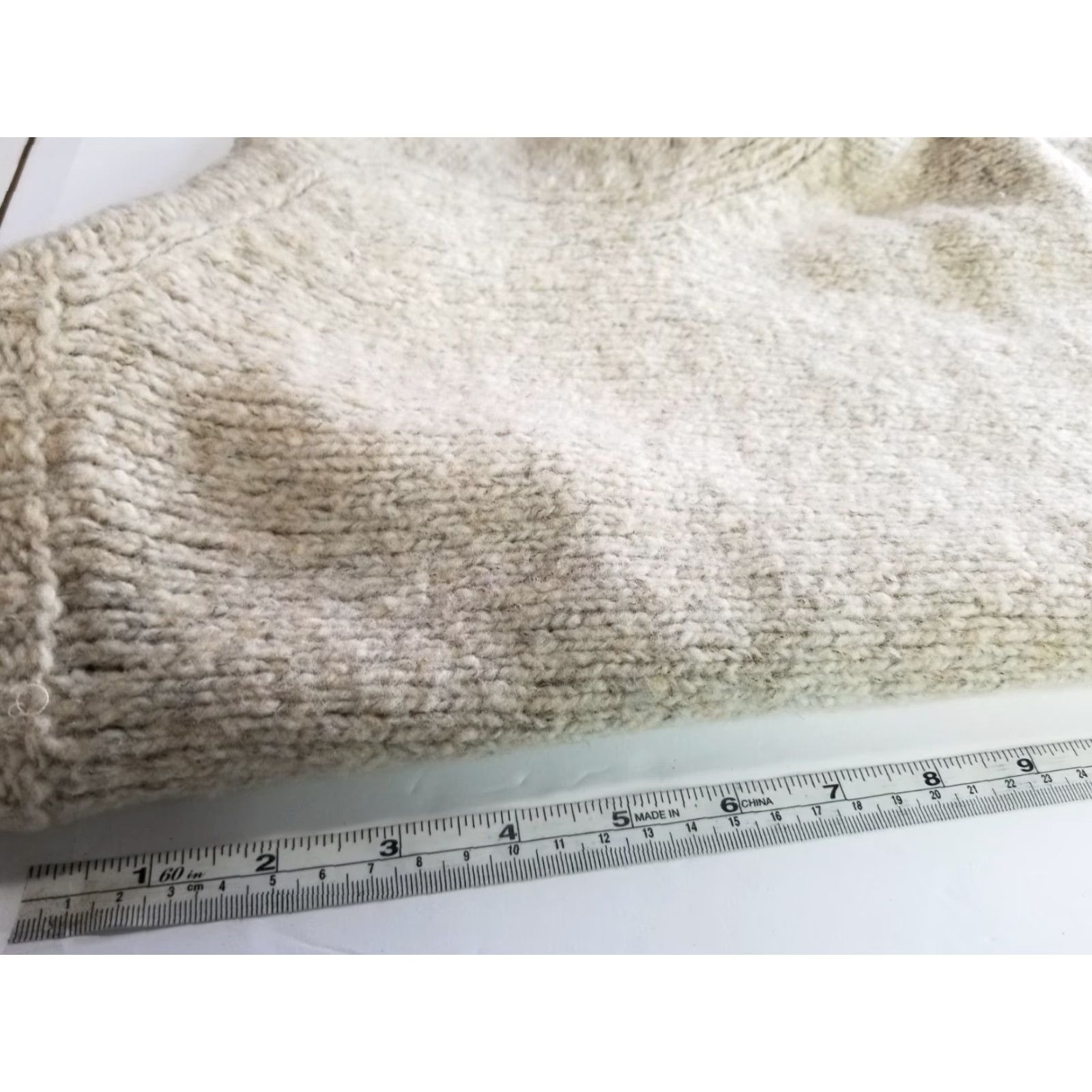 Vintage Talora Womens Sweater Pullover Turtleneck 1X Beige Merino Wool Raglan Long Sleeve Knit 100% Beig Size XL / US 12-14 / IT 48-50 - 5 Thumbnail