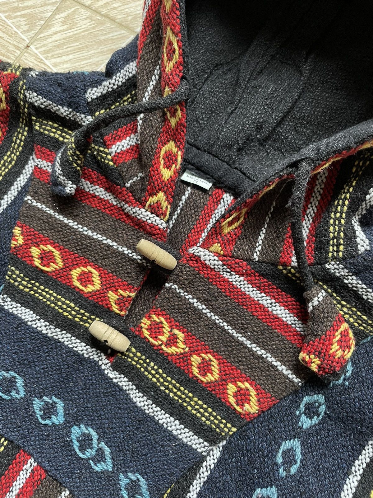 LSDworldpeace × Vintage Y2K Nepal Hoodie Vintage Coogi Style Kapital Avant Garde Size US M / EU 48-50 / 2 - 5 Thumbnail