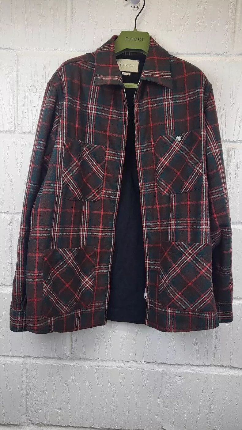 Gucci Gucci Wool Plaid Jacket with Hanger - dmc Size US M / EU 48-50 / 2 - 1 Thumbnail