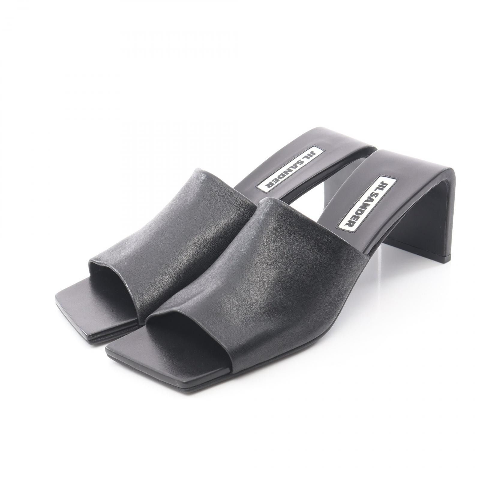 Jil Sander Jil Sander Jil Sander Sculpture Heel Leather Sandals Leather Shoes J15WP0124P659800138 DUTY FREE for USA Size ONE SIZE - 1 Thumbnail