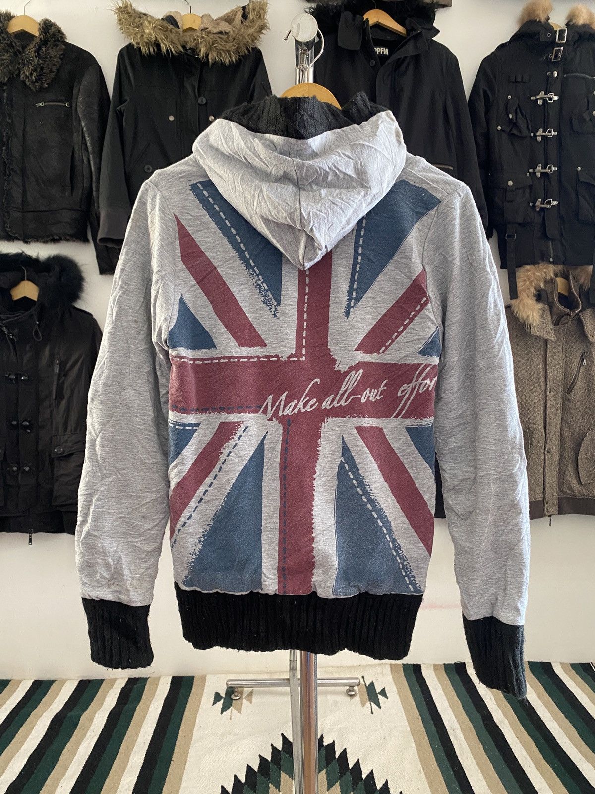 Hysteric Glamour Japanese Zelos Union Jack Reversible Hoodie Size US M / EU 48-50 / 2 - 1 Thumbnail