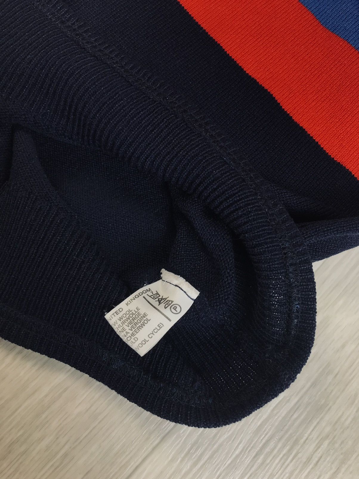Burberry Burberry Sport Knit Sweater Red Navy Blue Border Ladies Size M / US 6-8 / IT 42-44 - 8 Thumbnail