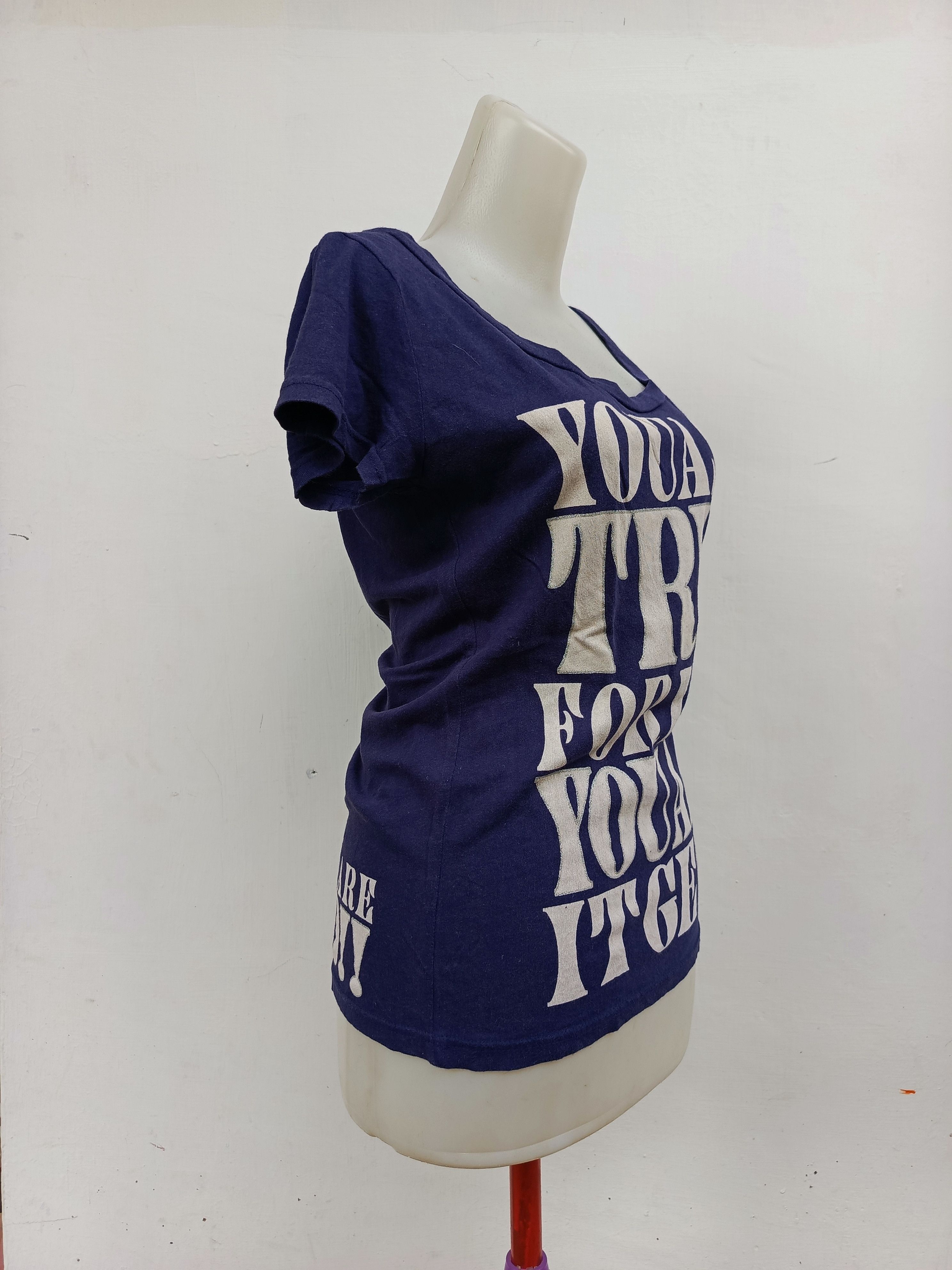 Japanese Brand Witty & Pretty Graphic Tee Bold Text Statement Piece Size M / US 6-8 / IT 42-44 - 3 Thumbnail