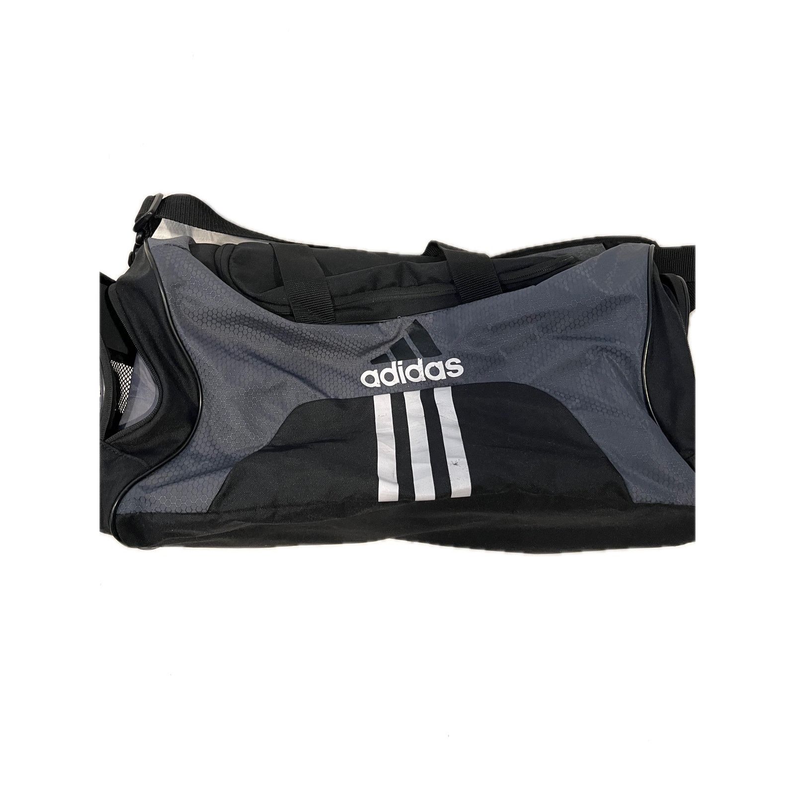 Adidas Adidas Defender Medium 22"x12"x10" Gray Black Gym Bag Size ONE SIZE - 1 Thumbnail