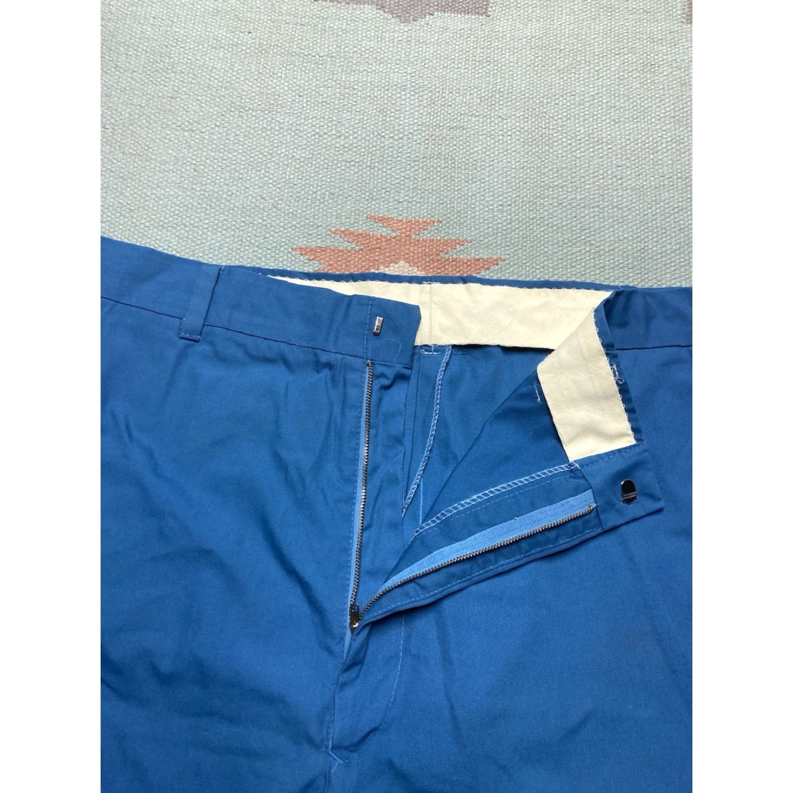 Penn VINTAGE 70s JCPenney shorts Penn prest blue casual men’s size 39 poly cotton Size US 39 - 4 Thumbnail