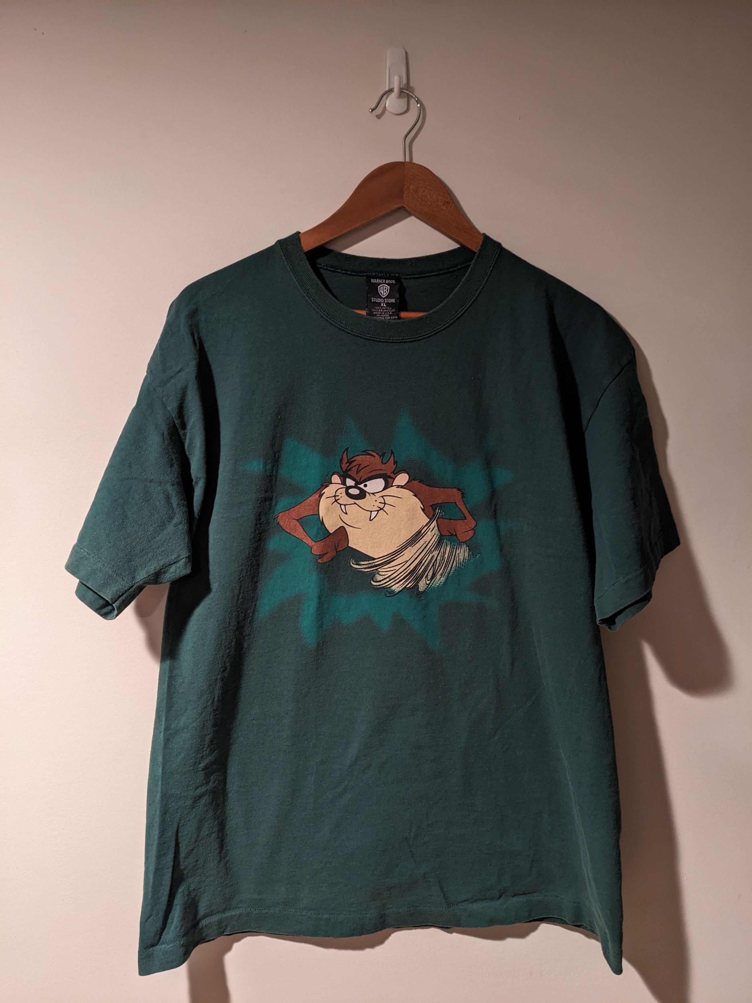 Cartoon Network × Vintage Vintage 90s Looney Tunes Taz Cartoon Network X-Large T-Shirt Size US XL / EU 56 / 4 - 1 Thumbnail