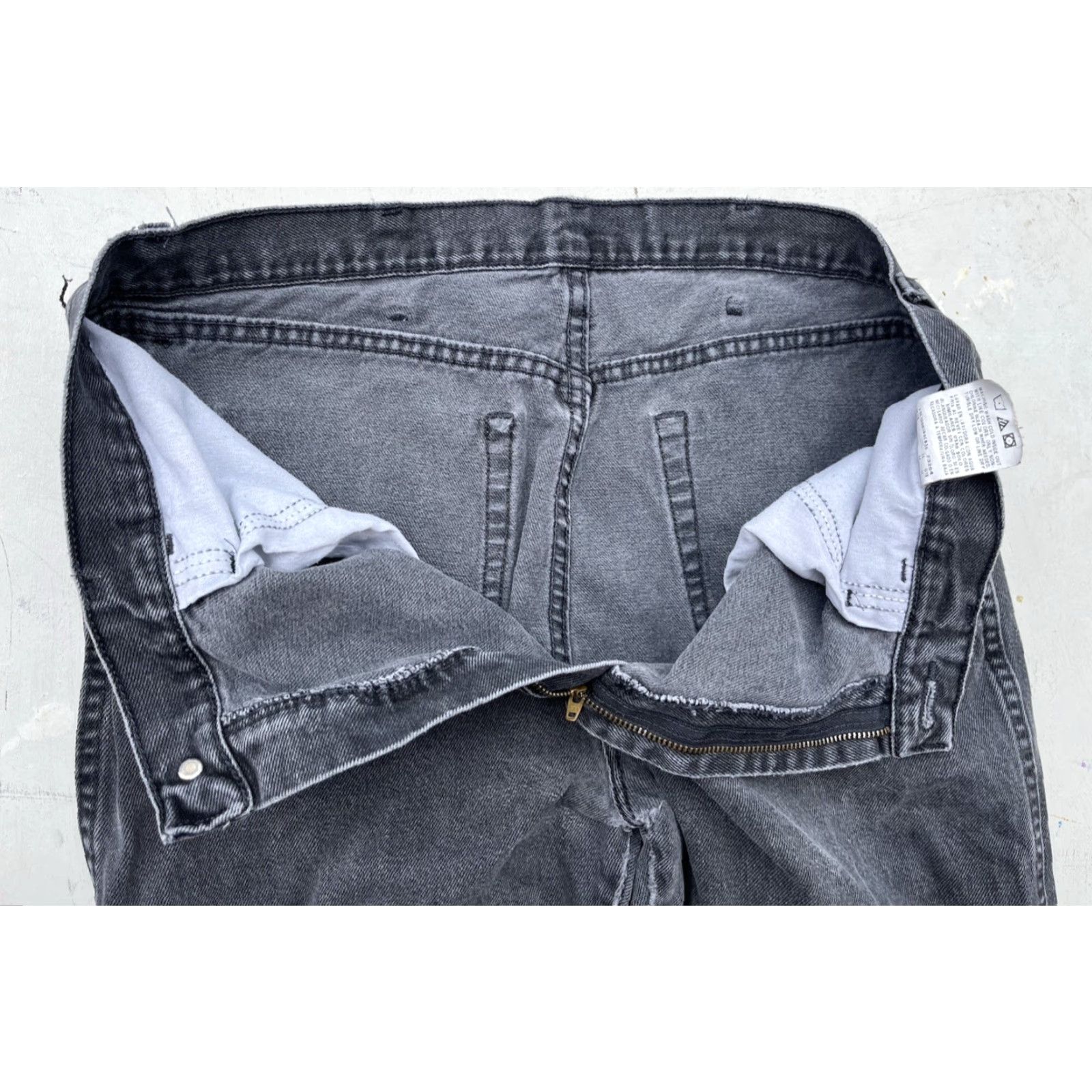 Vintage Rustler Jeans Black Slim 34x34 Denim 5-Pocket Cowboy Western Work Distressed HOLES Men Slim Straight Vintage No Size US 34 / EU 50 - 4 Thumbnail