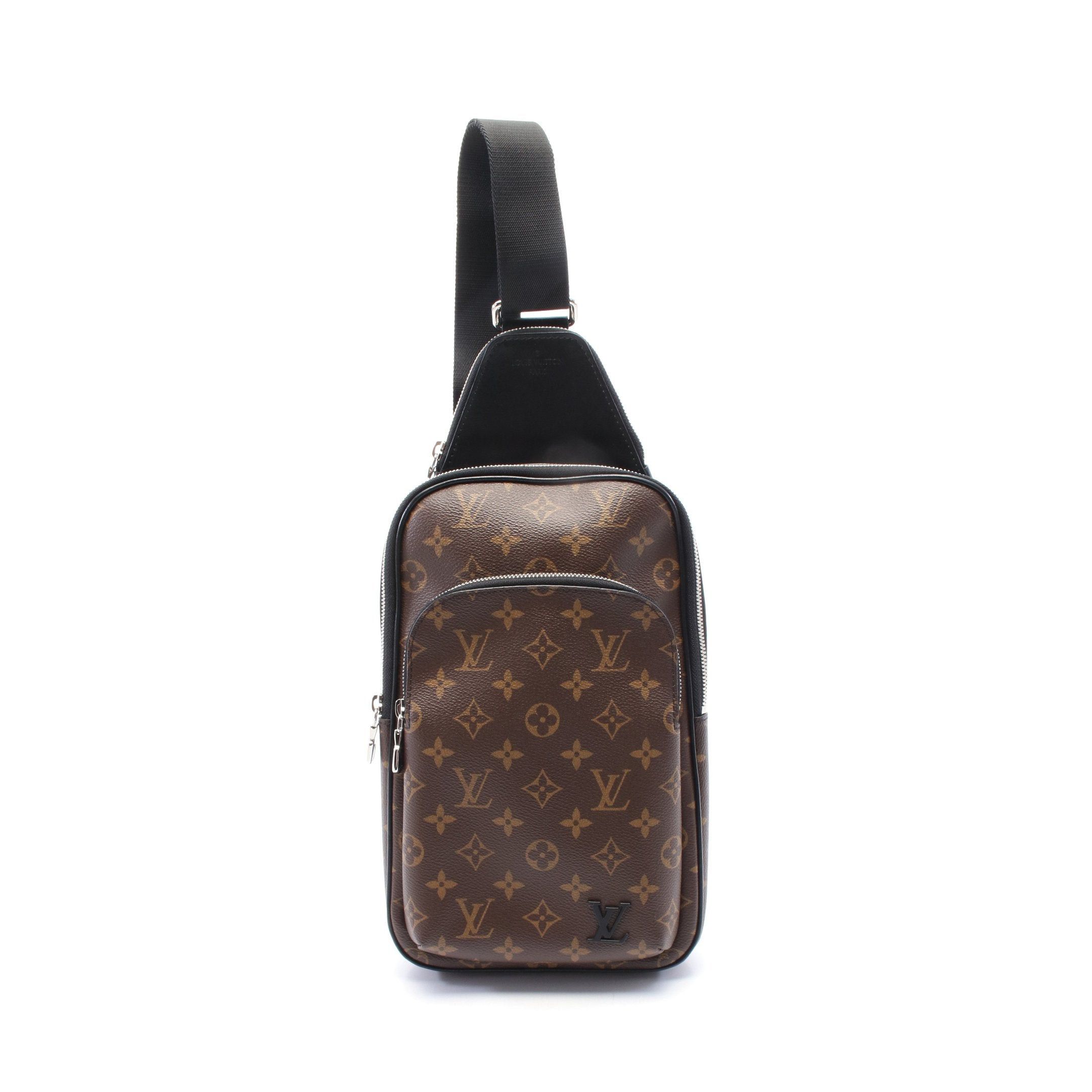Louis Vuitton Louis Vuitton Avenue Sling Bag Monogram Macassar Body Leather Brown Black Size ONE SIZE - 1 Thumbnail