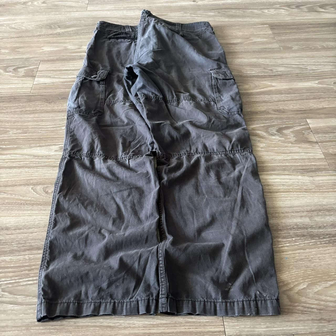 Vintage Crazy Vintage Y2K/2000s Grunge Faded Black Cargo Pants! 38x32 Size US 38 / EU 54 - 4 Thumbnail