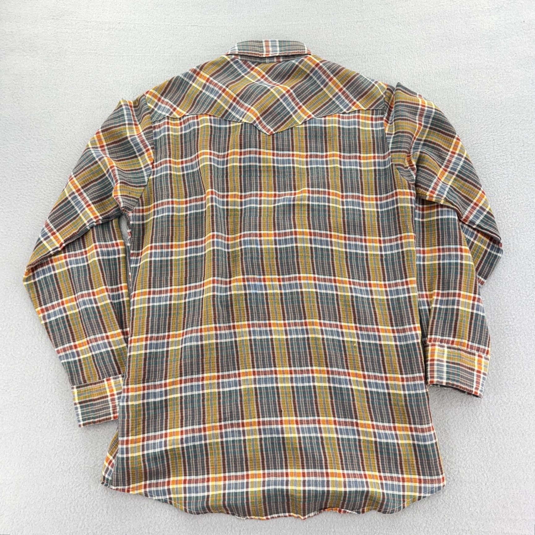 Lee VINTAGE Lee Shirt Mens Medium Plaid Western Button Cowboy Long Sleeve 70s 80s Size US M / EU 48-50 / 2 - 7 Thumbnail