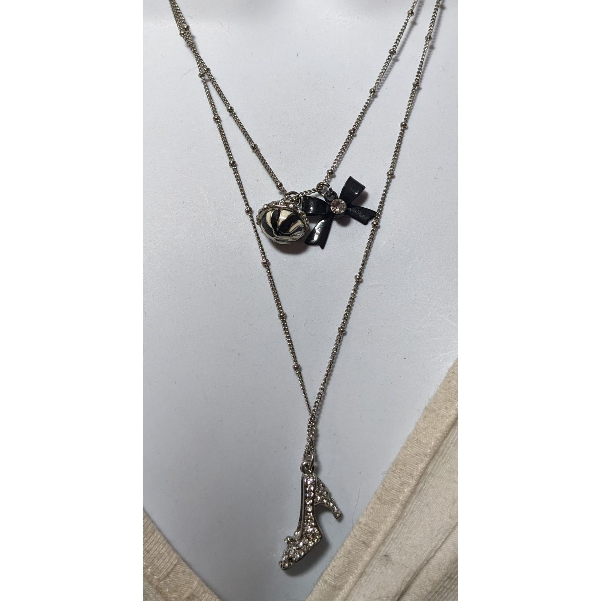 Other Lolita Coquette Multilayer Rhinestone Charm Necklace Size ONE SIZE - 6 Thumbnail