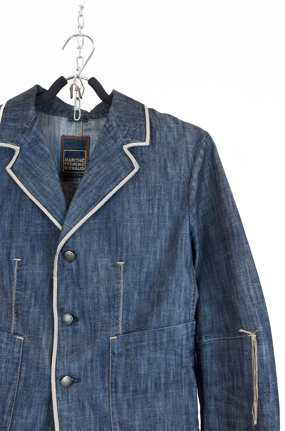 Marithe + Francois Girbaud Girbaud Denim Blazer Made in Italy – IT 42 S-M Size M / US 6-8 / IT 42-44 - 7 Thumbnail
