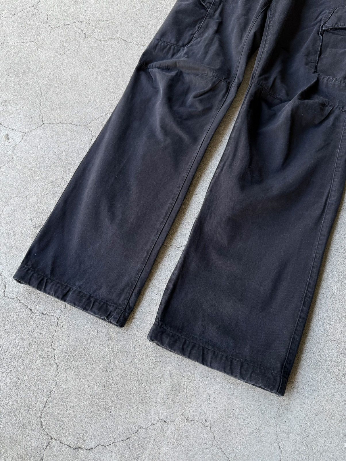 Stone Island 2000s STONE ISLAND Black Oversized Multi Pocket Cargo Pants Size US 30 / EU 46 - 4 Thumbnail