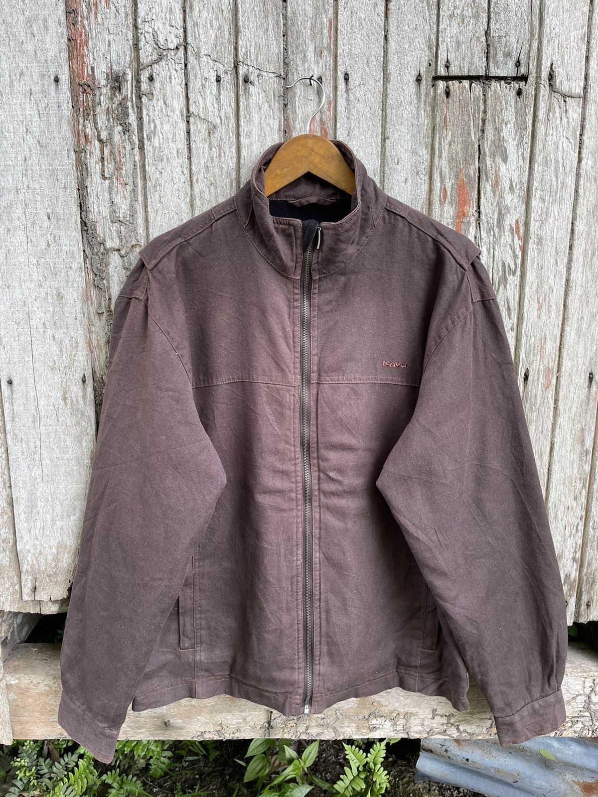 KAVU × Vintage KAVU Canvas Work Jacket – Heavyweight Outdoor Zip Jacket Size US L / EU 52-54 / 3 - 1 Thumbnail