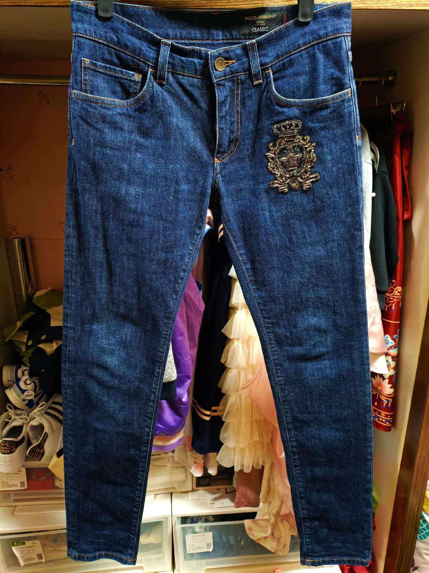 Dolce & Gabbana Dolce & Gabbana Crown Bee Jeans Size US 30 / EU 46 - 1 Thumbnail