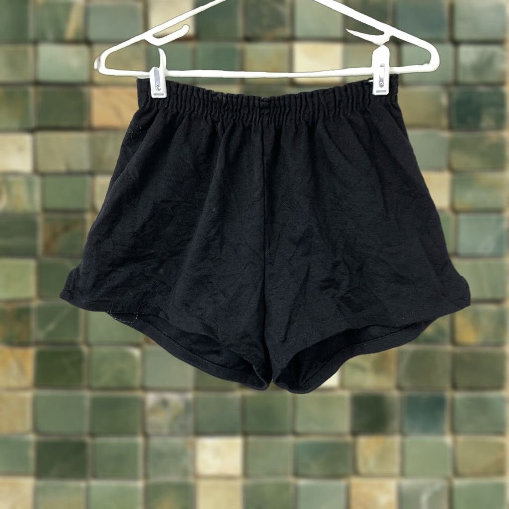 Vintage VINTAGE Black Athletic Shorts Women's Large 36-38 Dolphin Polyester Track Gym Running Jogging Yoga Size 36" / US 14 / IT 50 - 1 Thumbnail