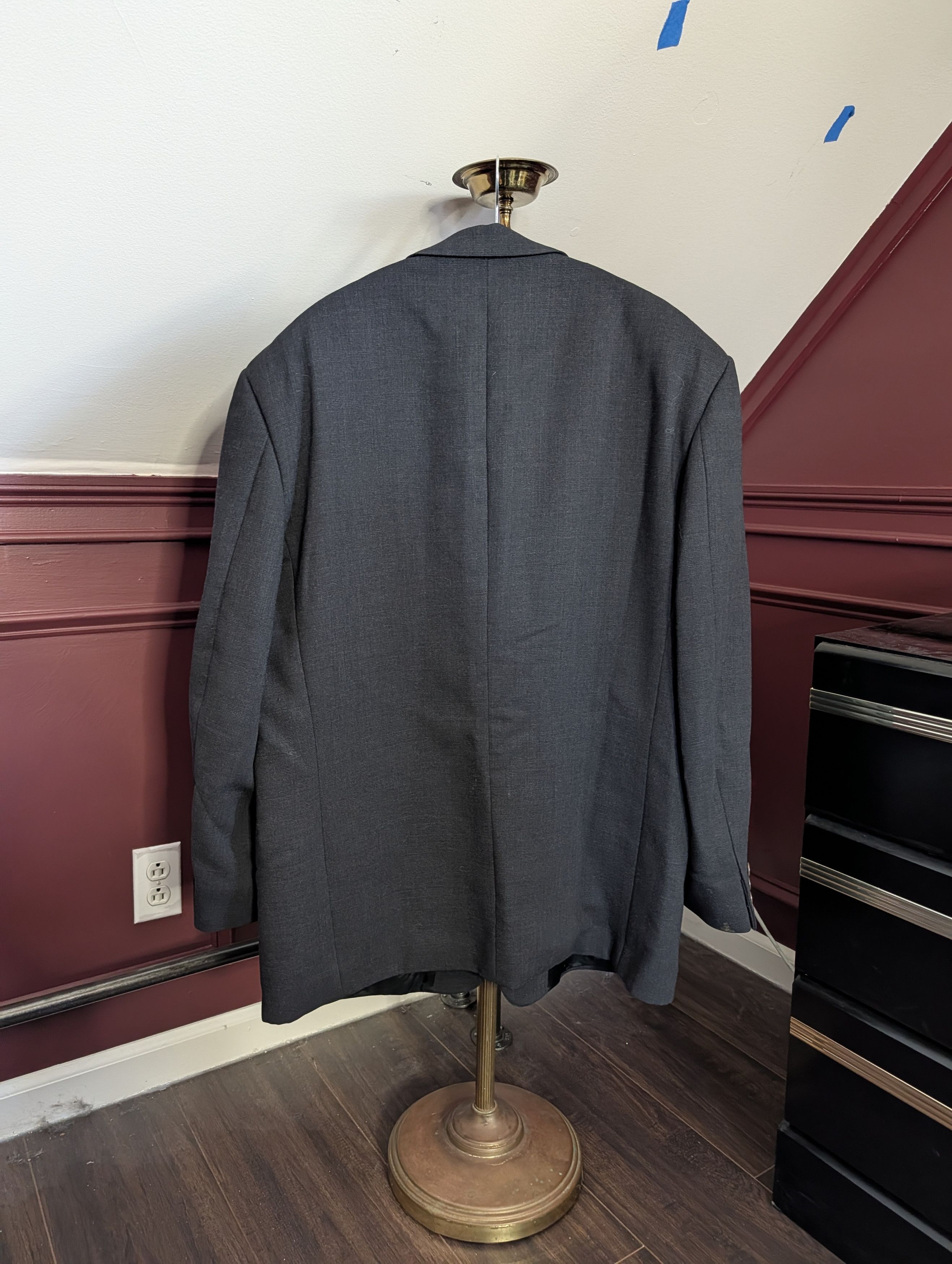 Gianfranco Ferre STUDIO 0001 for Barney's gray plaid heavy wool 2pc suit Size 44R - 3 Thumbnail
