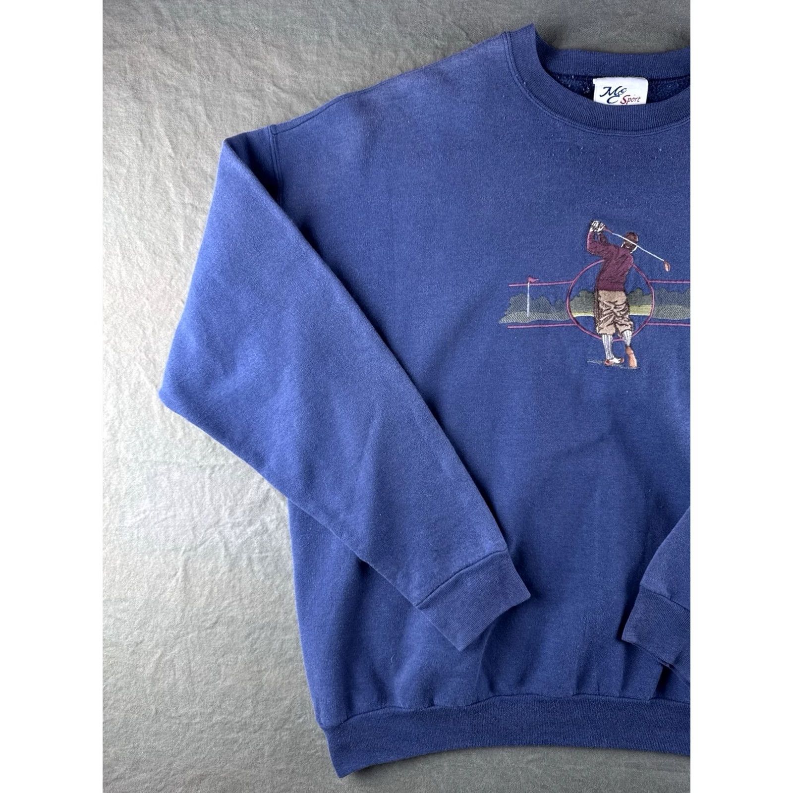 Vintage VINTAGE MC Sport Golf Sweatshirt Embroidered Crewneck Pullover XL Men Blue 90s Pullover Sweatshirt Embroidered Golf Size US XL / EU 56 / 4 - 3 Thumbnail