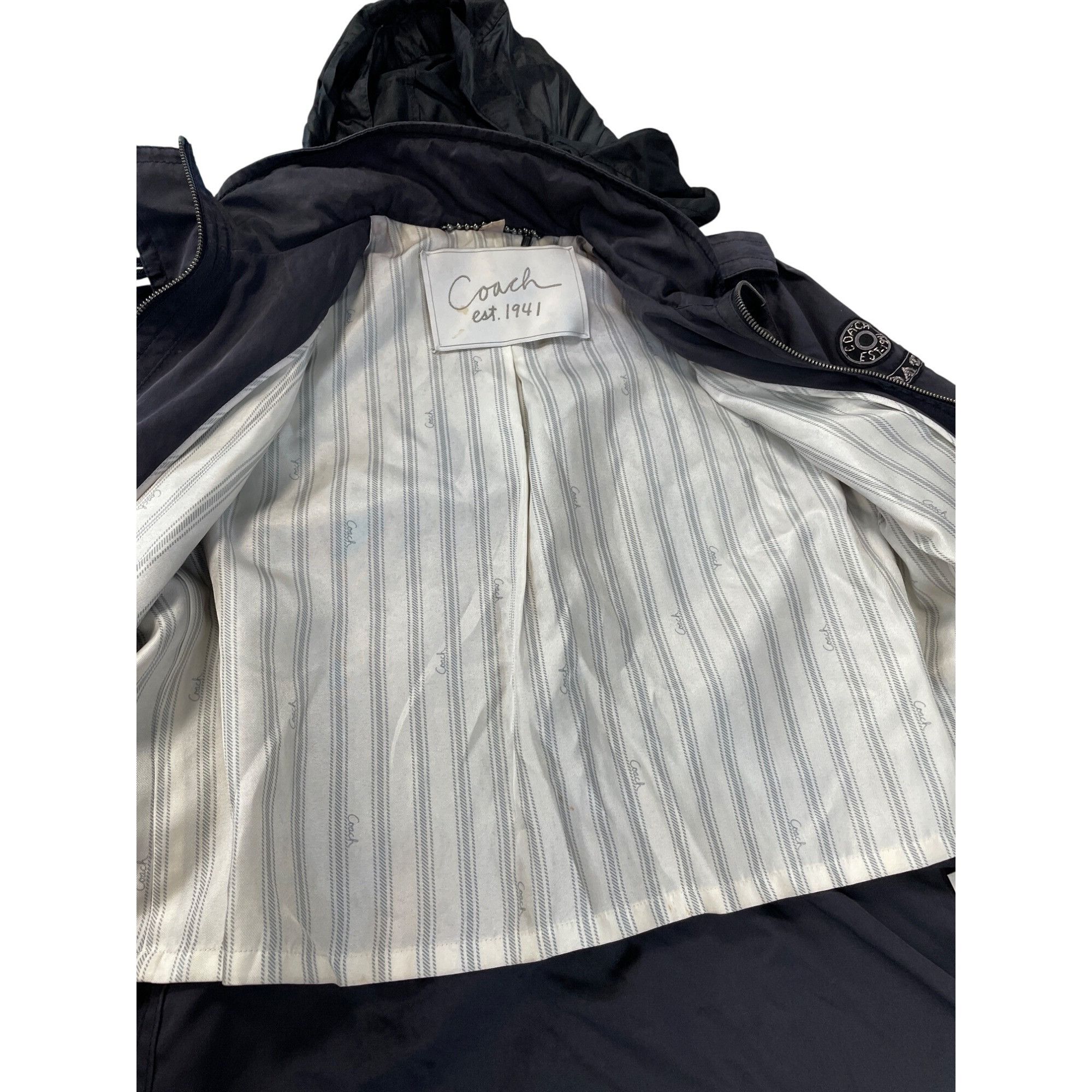Coach Coach Womans Black Hooded Rain Trench Jacket Coat size XS SK Size XS / US 0-2 / IT 36-38 - 10 Thumbnail
