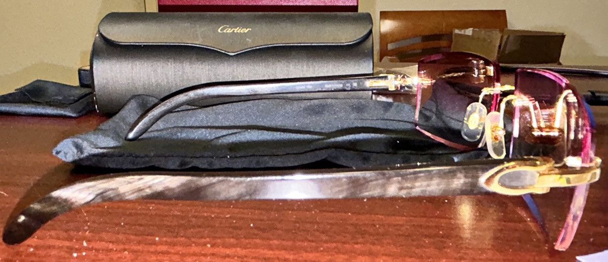 Cartier Cartier Buffalo Horn C Décor Sunglasses – Rare Buffs Size ONE SIZE - 10 Thumbnail
