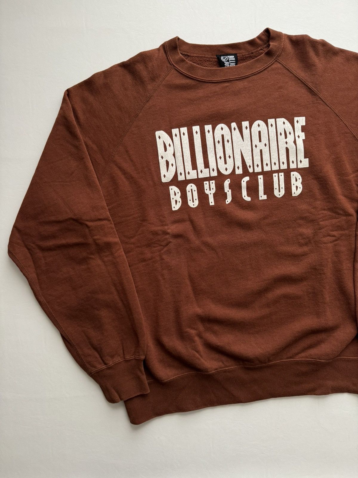 image of Billionaire Boys Club Season 4 Straight Logo Crewneck in Brown, Men's (Size Large)