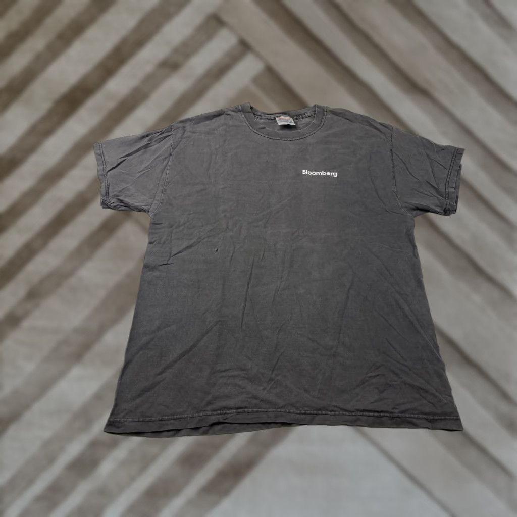 Hanes VINTAGE Bloomberg T Shirt Mens Large Black Faded Trading Finance Internet Tech Hanes Beefy-T 90s Mens Size US L / EU 52-54 / 3 - 1 Thumbnail