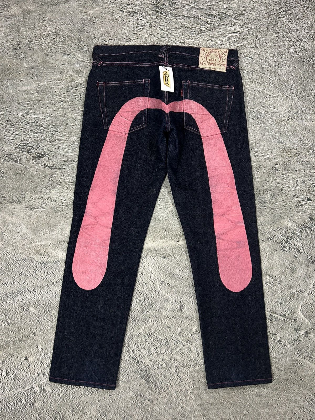 Evisu Evisu jeans daicock big logo vintage pink Yamane Size 29" - 1 Thumbnail