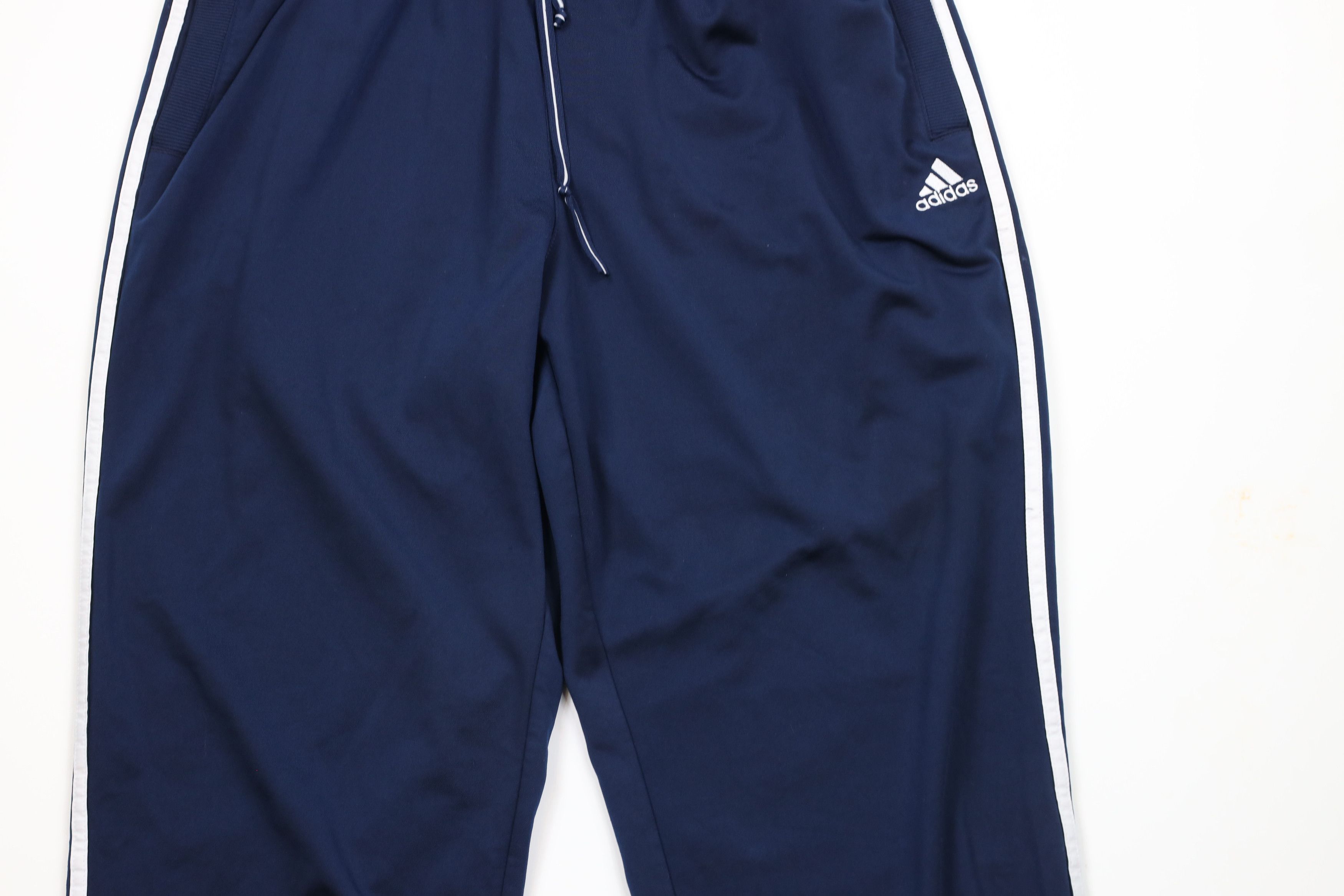 Adidas × Vintage Vintage Adidas Striped Wide Leg Sweatpants Pants Blue Size US 40 / EU 56 - 3 Thumbnail