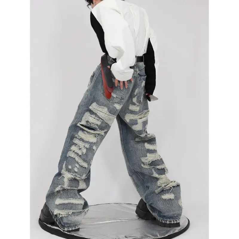 Japanese Brand × Jean Retro loose straight leg high street jeans Size US 32 / EU 48 - 4 Thumbnail